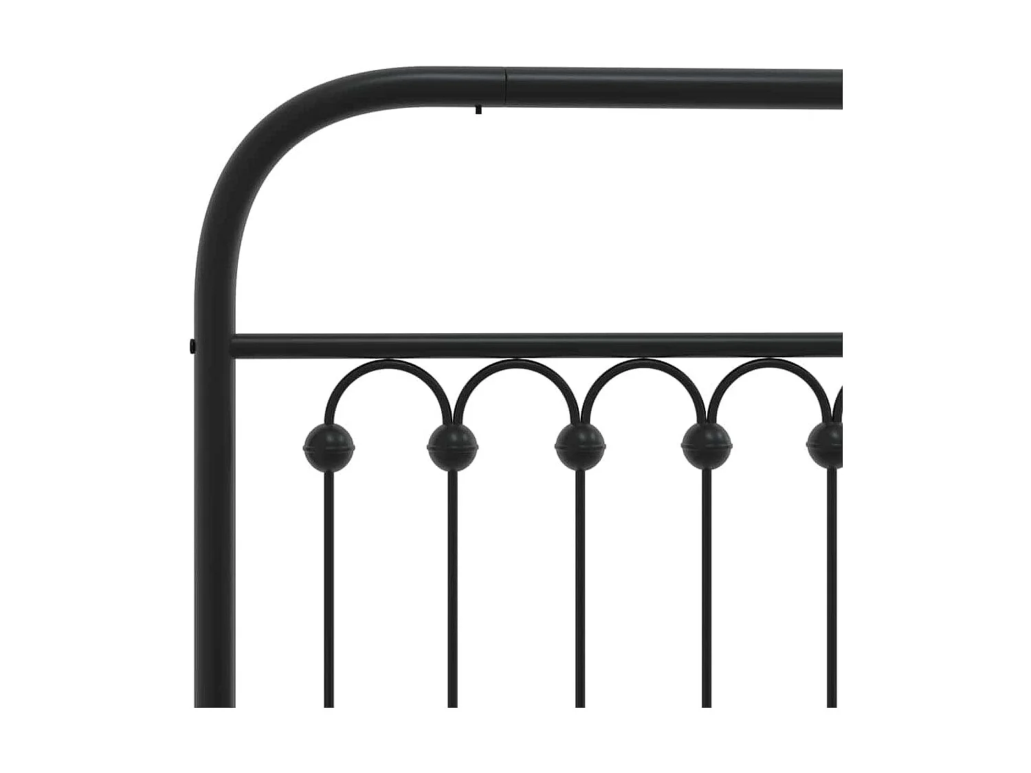 Ersatz-Kopfteil Metall Schwarz 80 cm