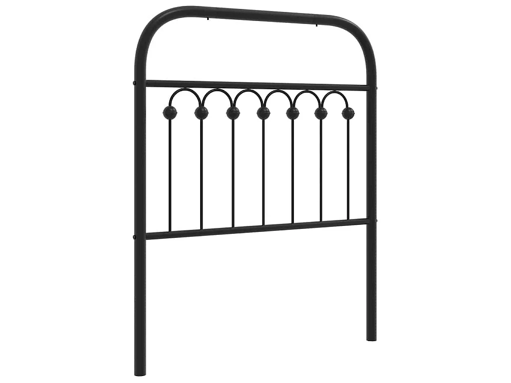 Tête de lit de remplacement métal noir 80 cm