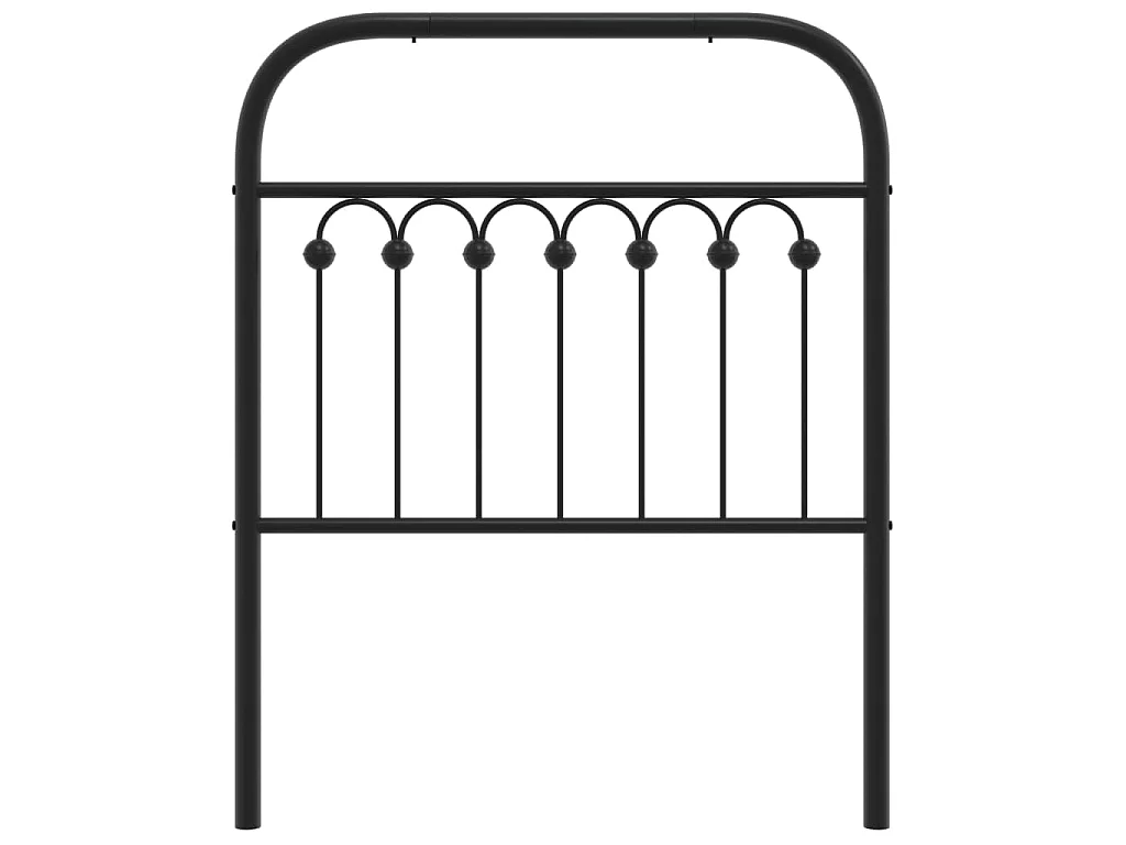 Tête de lit de remplacement métal noir 80 cm