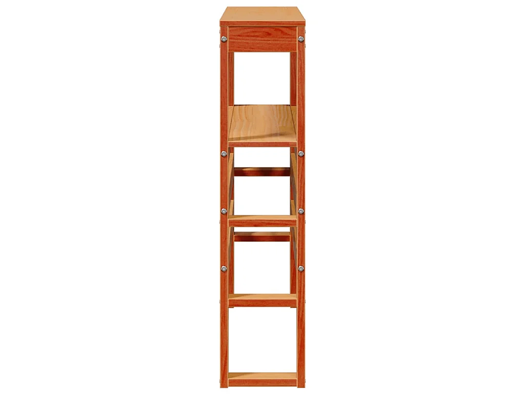 Tête de lit avec étagères marron cire 75 cm bois massif de pin