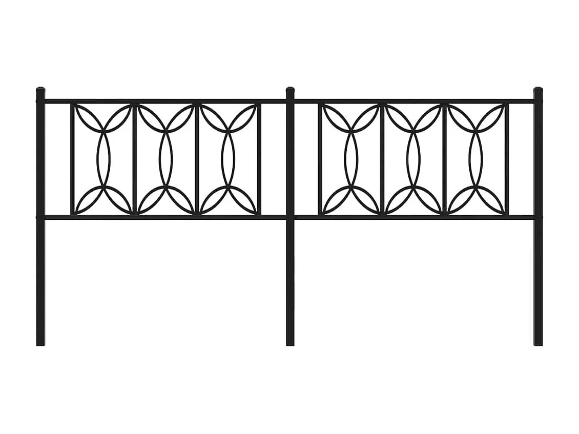 Cabeceira de cama 180 cm metal preto