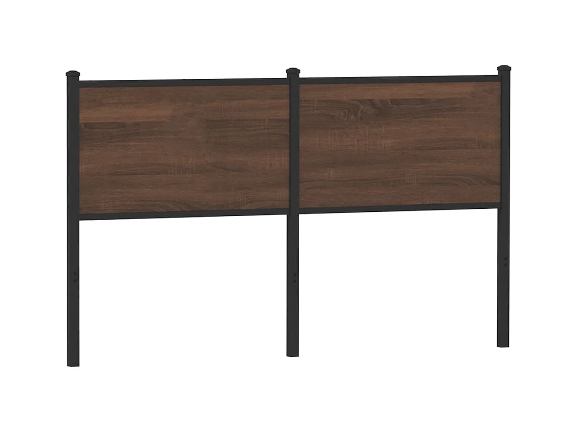 Cabeceira de cama 150cm derivados madeira/aço carvalho castanho