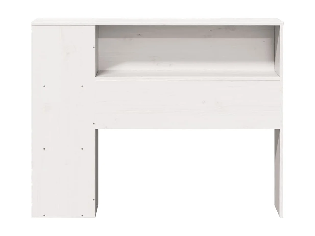 Tête de lit avec rangement blanc 90 cm bois massif de pin