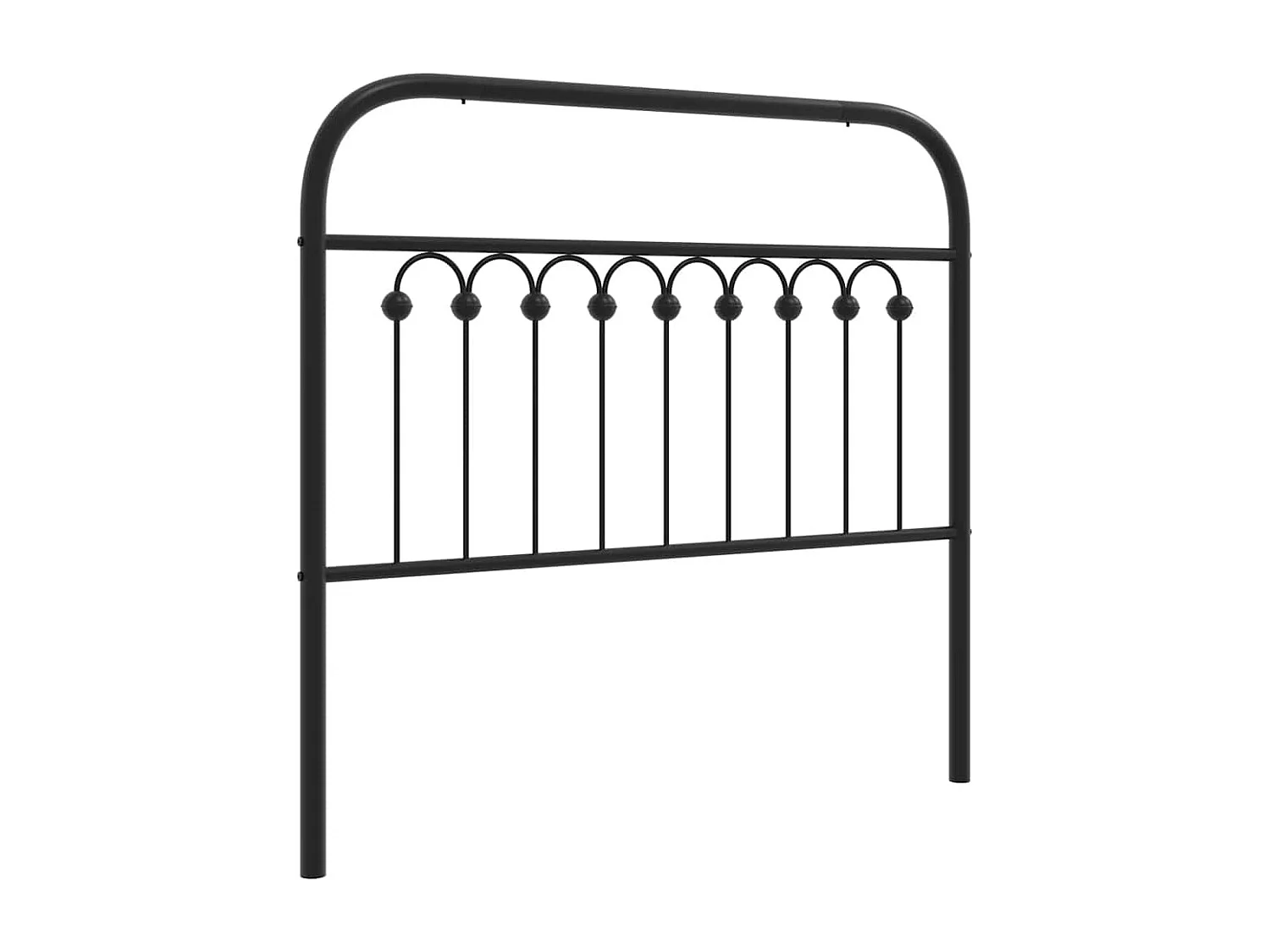 Tête de lit de remplacement métal noir 100 cm