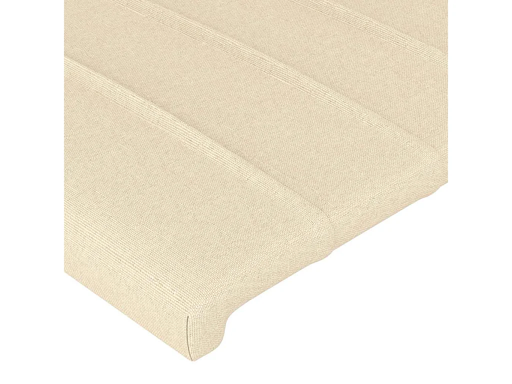 Tête de lit Crème 200x5x118/128 cm Tissu