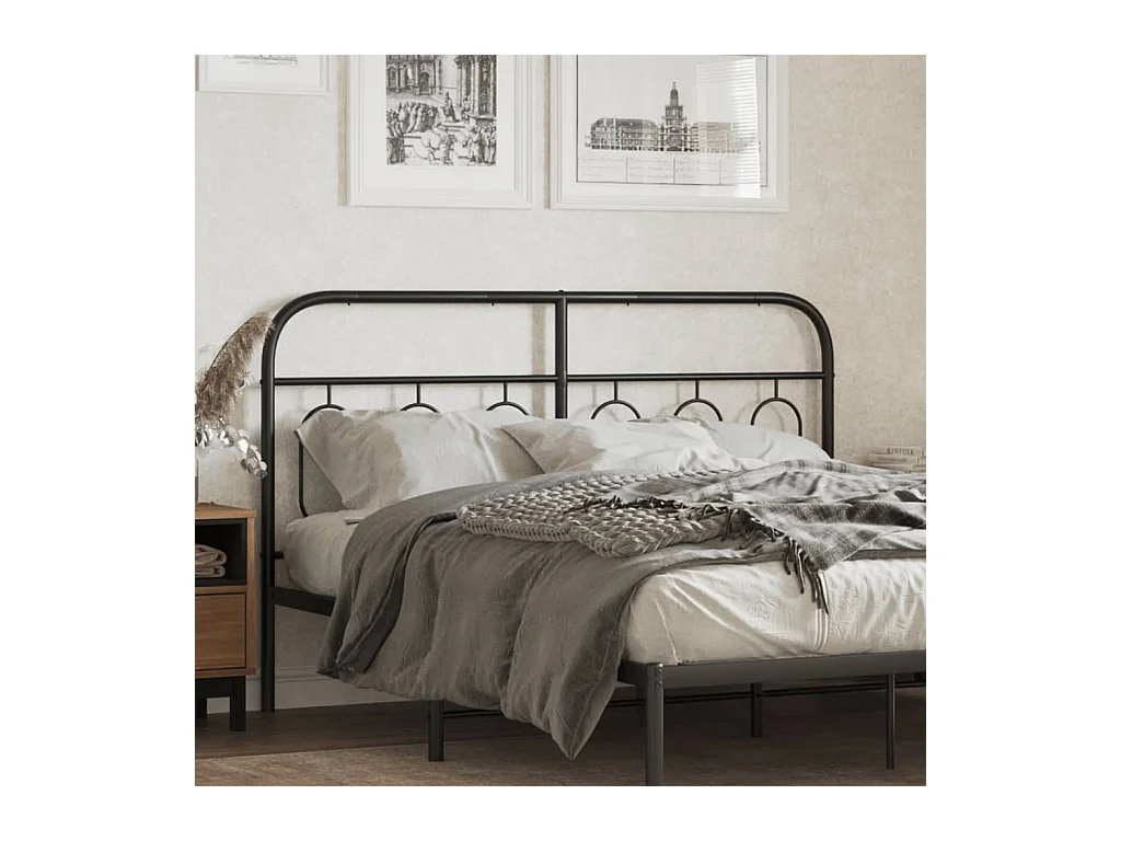 Tête de lit métal noir 140 cm