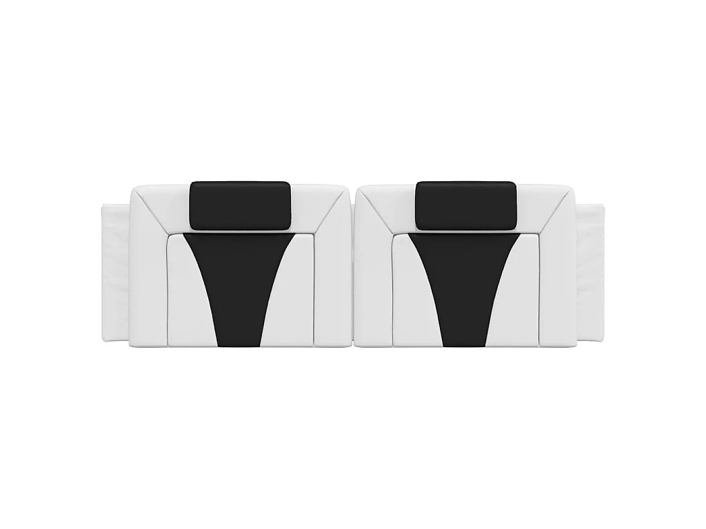 Cuscino Testiera Viana Bianco e Nero 160 cm in Similpelle