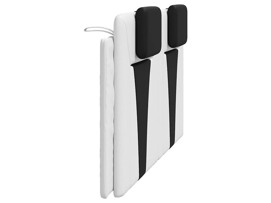 Cuscino Testiera Viana Bianco e Nero 160 cm in Similpelle