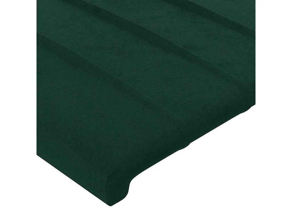 Tête de lit à LED Vert foncé 183x16x118/128 cm Velours