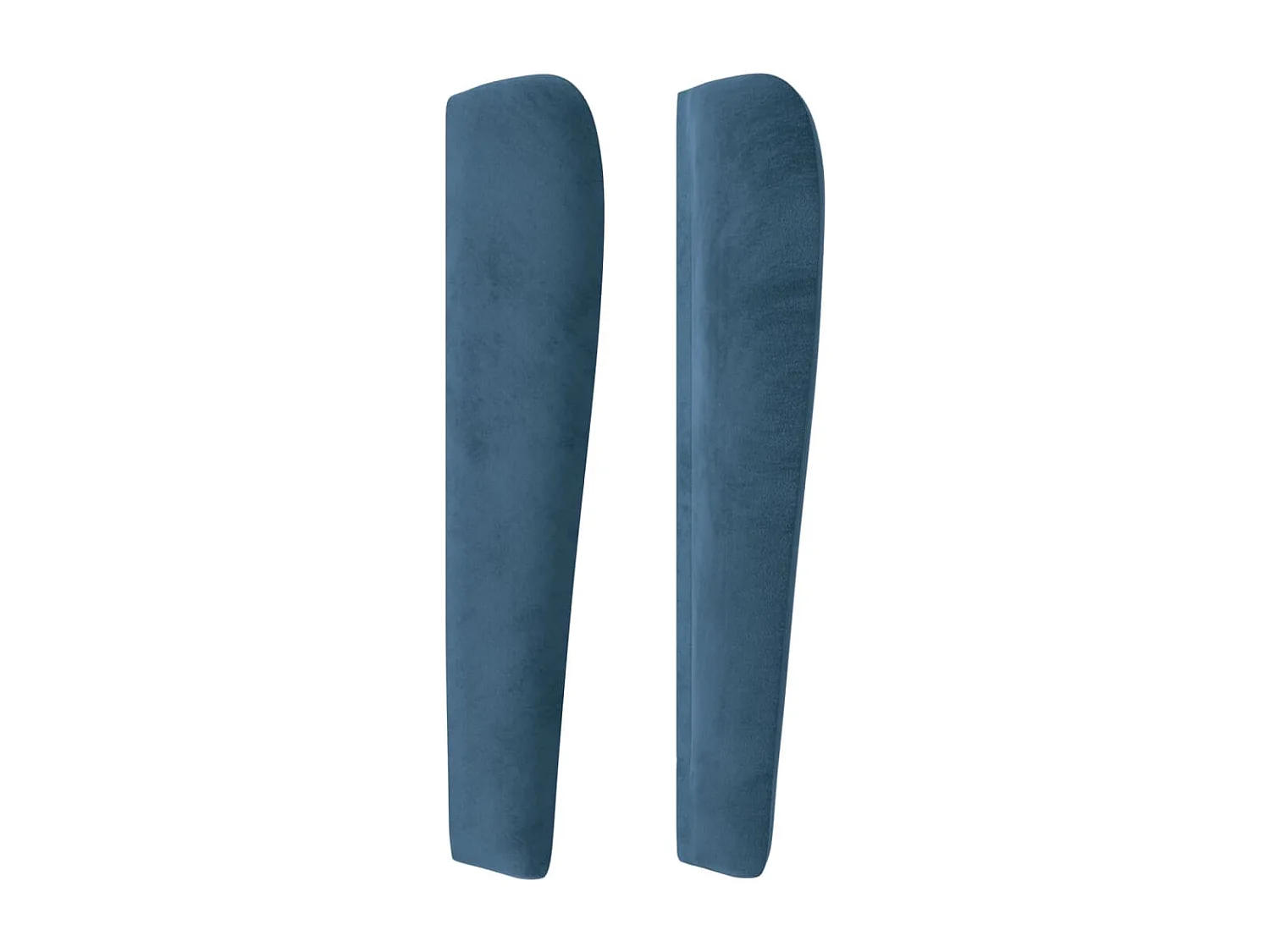 Hoofdbord met randen 93x23x118/128 cm fluweel donkerblauw