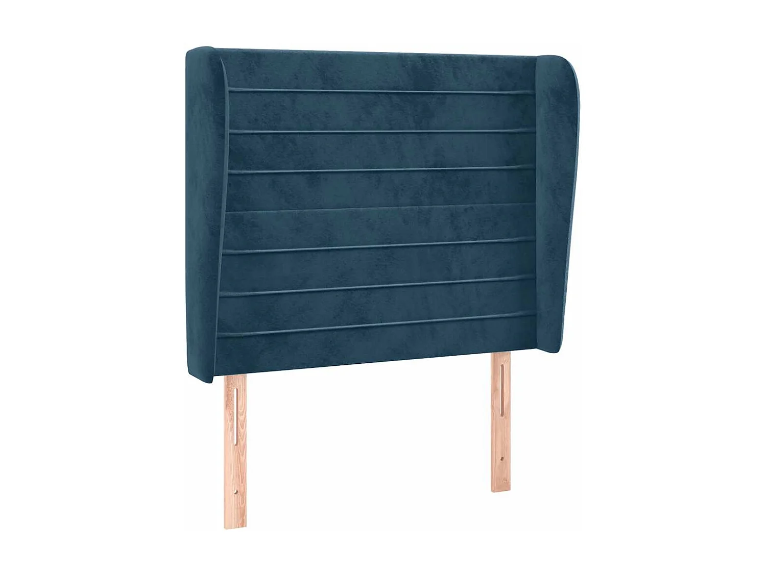 Tête de lit avec oreilles Bleu foncé 93x23x118/128 cm Velours