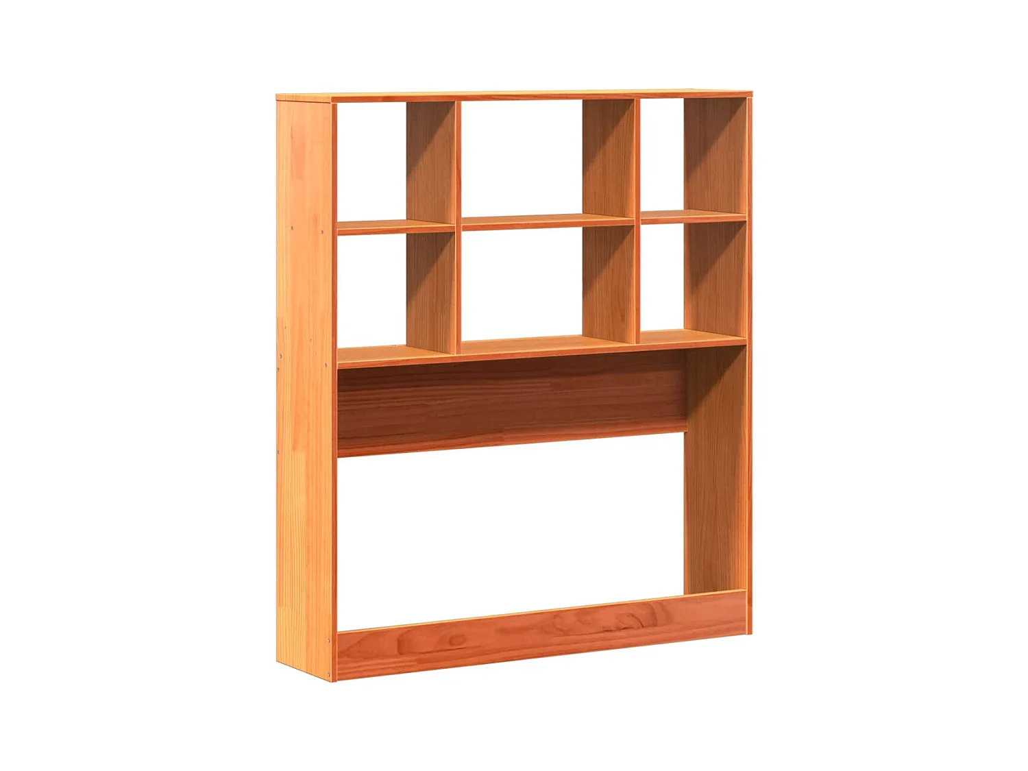 Cabecero de cama almacenaje madera maciza pino marrón 100 cm