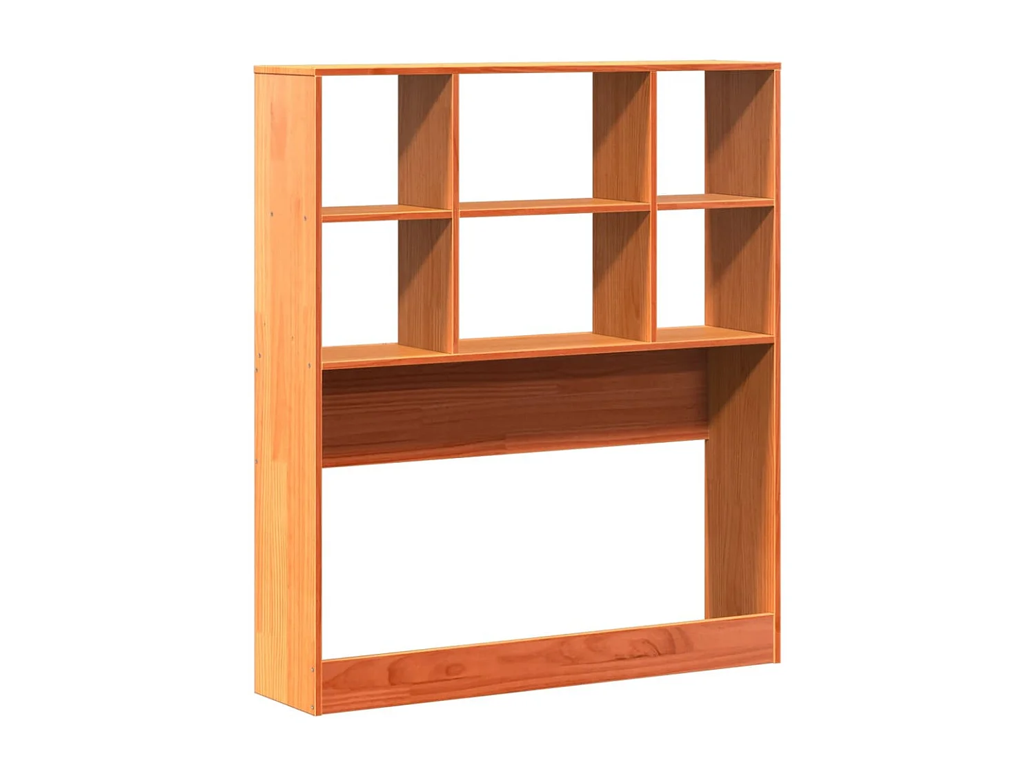 Cabecero de cama almacenaje madera maciza pino marrón 100 cm