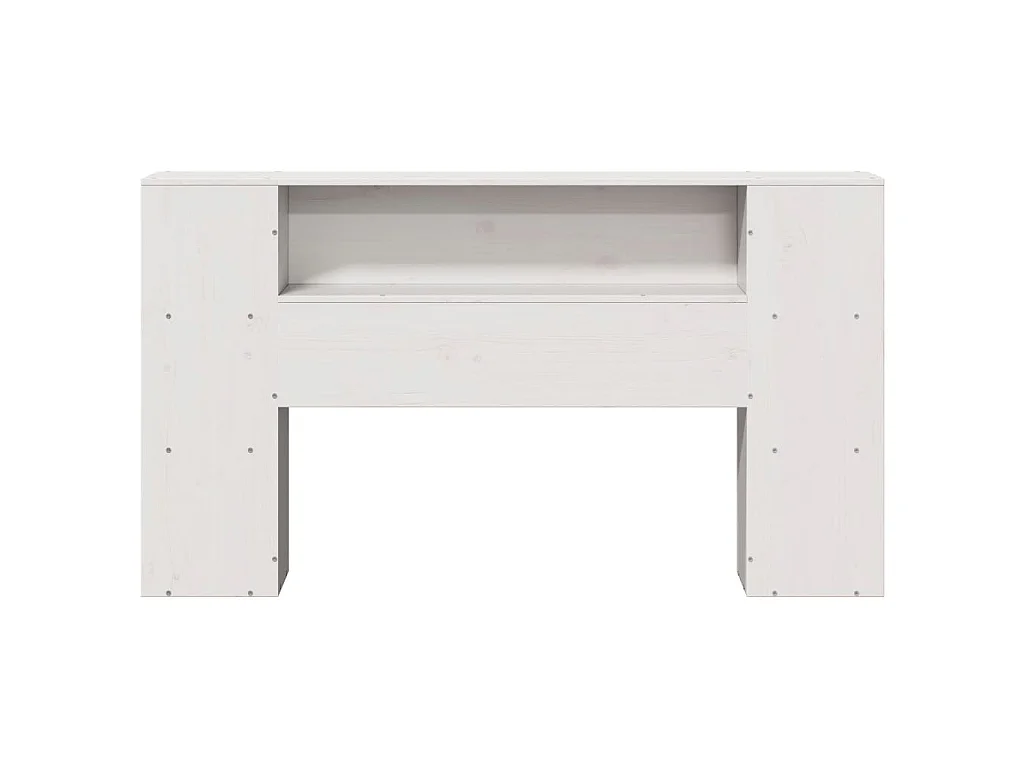 Tête de lit avec rangement blanc 120 cm bois massif de pin