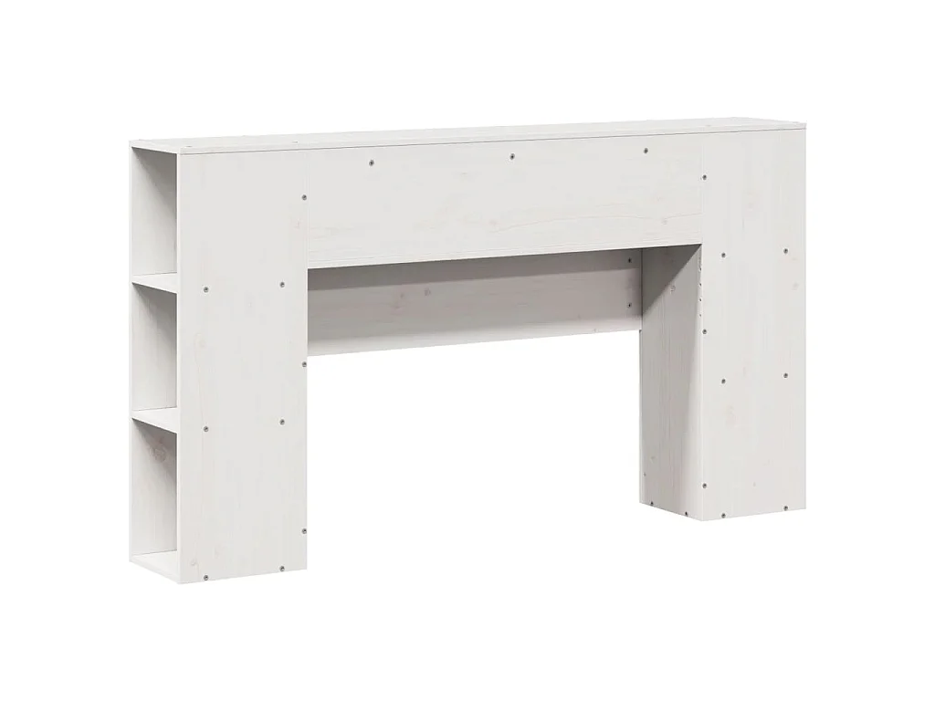 Tête de lit avec rangement blanc 120 cm bois massif de pin