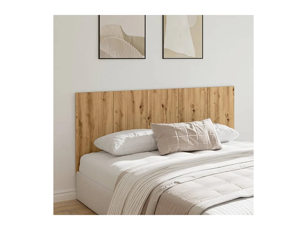 Tête de lit chêne artisanal 200x1,5x80 cm bois d'ingénierie