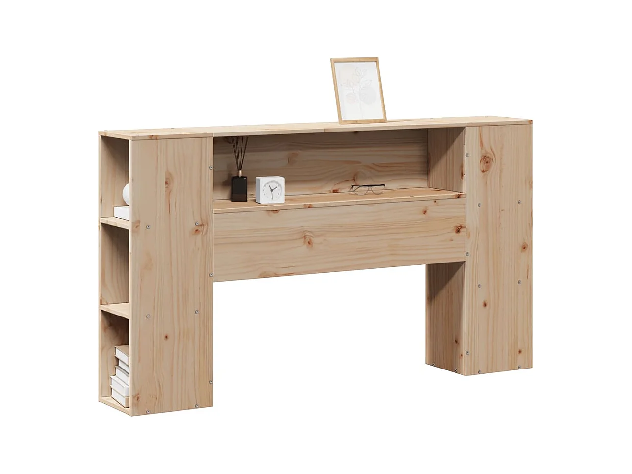 Hoofdbord met opbergruimte 150 cm massief grenenhout