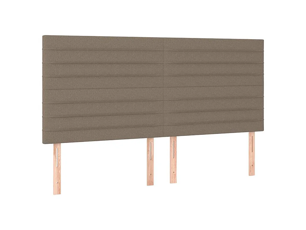 Tête de lit Taupe 160x5x118/128 cm Tissu