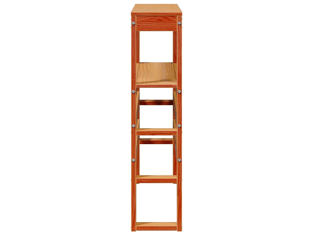 Tête de lit avec étagères marron cire 100 cm bois massif de pin