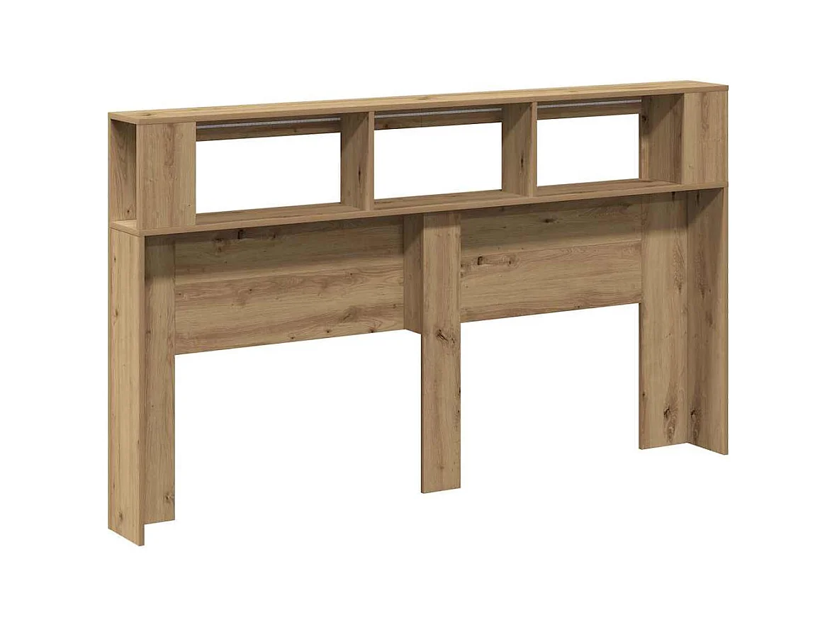 LED-Kopfteil Artisan-Eiche 180x18,5x103,5 cm Holzwerkstoff