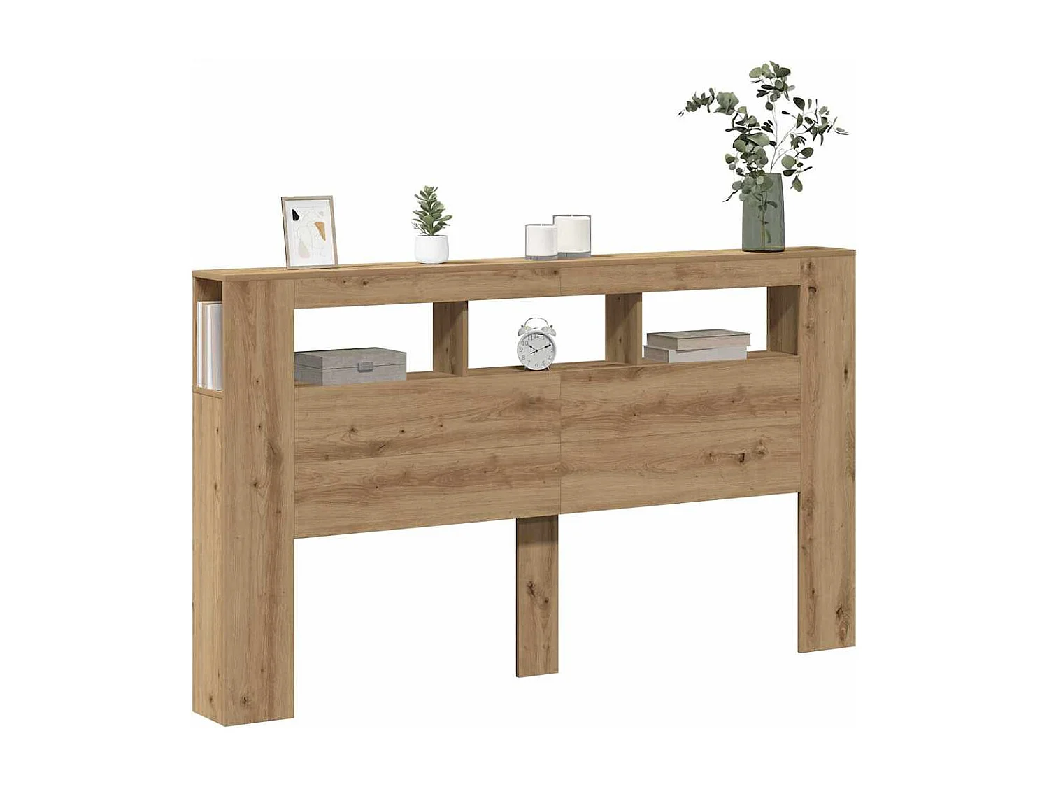 LED-Kopfteil Artisan-Eiche 180x18,5x103,5 cm Holzwerkstoff