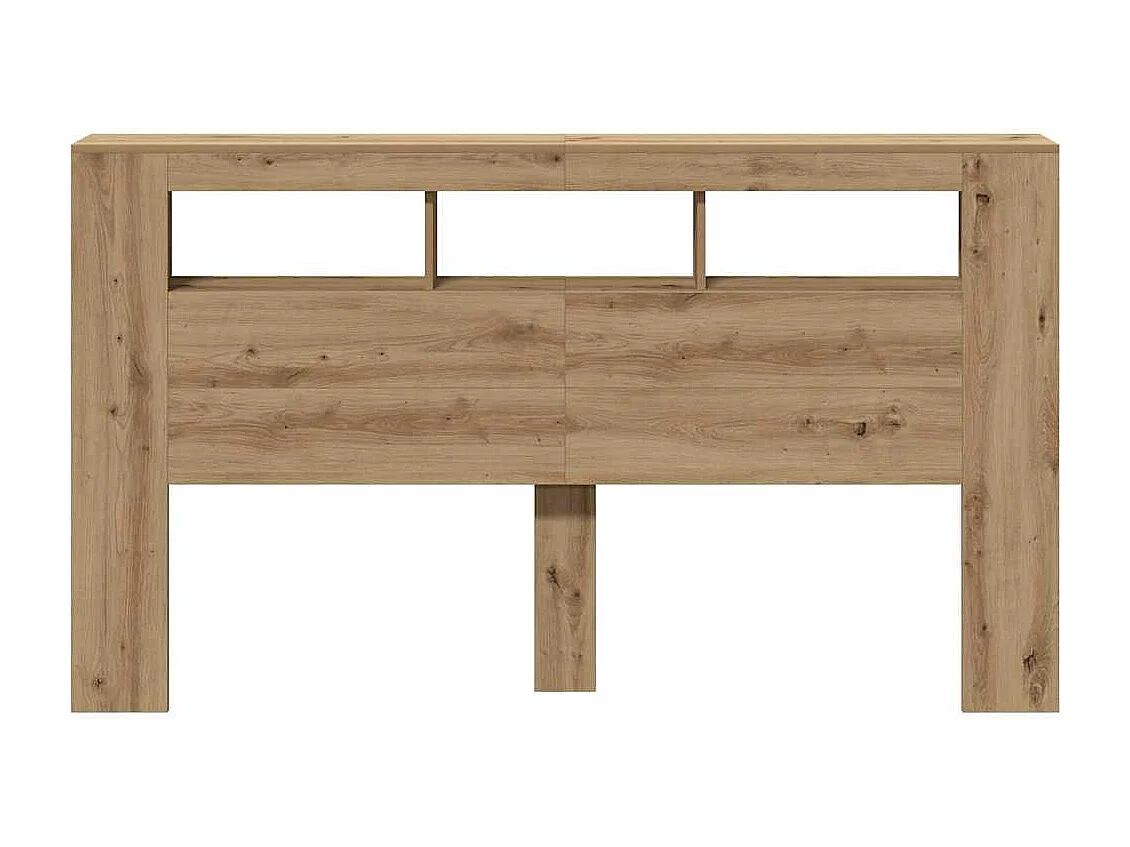 LED-Kopfteil Artisan-Eiche 180x18,5x103,5 cm Holzwerkstoff