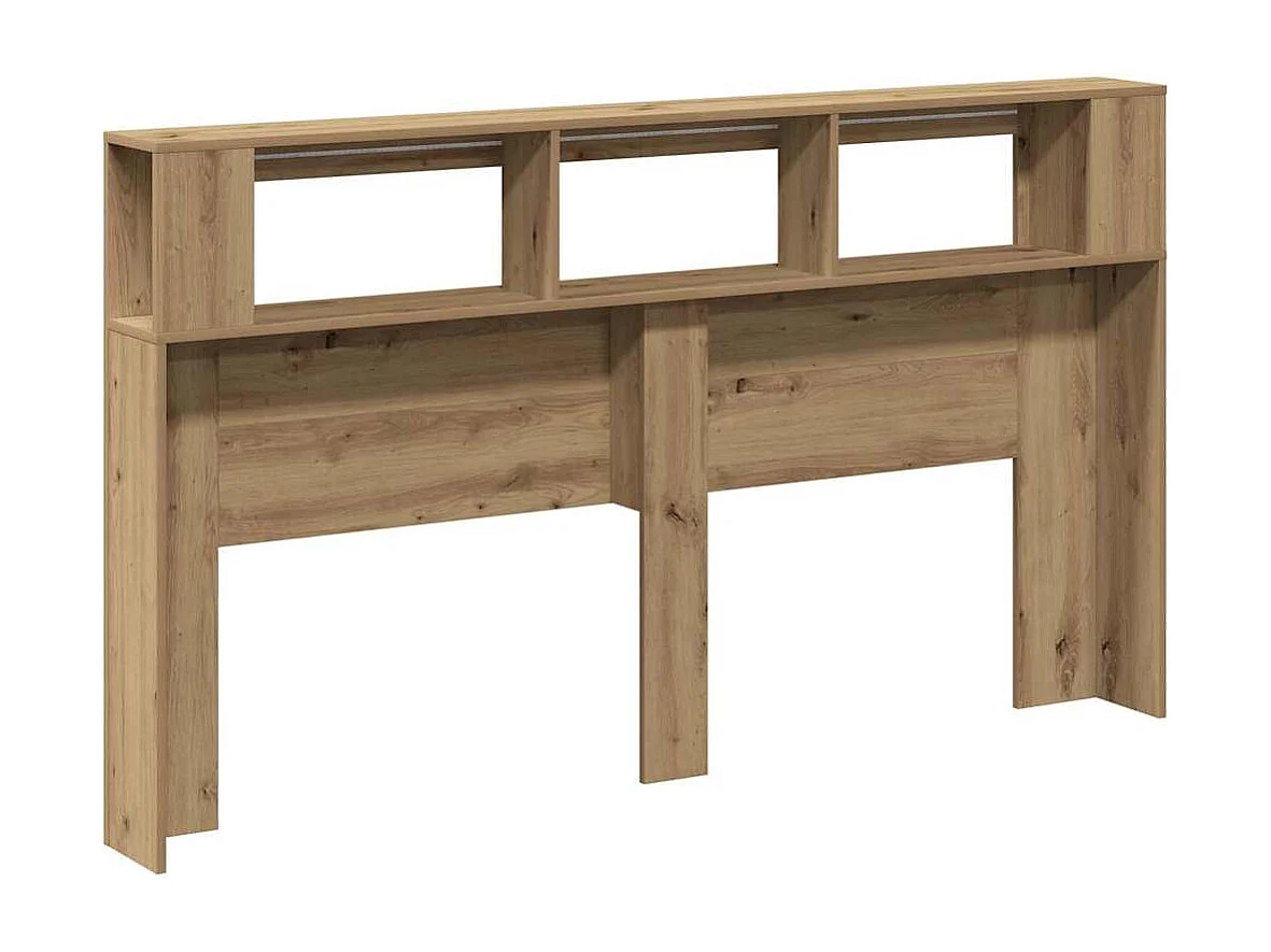 LED-Kopfteil Artisan-Eiche 180x18,5x103,5 cm Holzwerkstoff