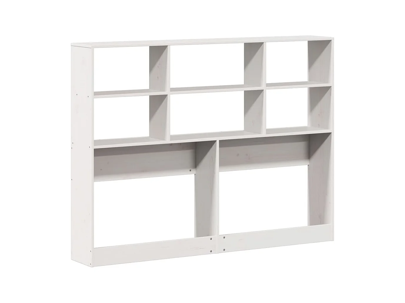 Tête de lit avec rangement blanc 140 cm bois massif de pin