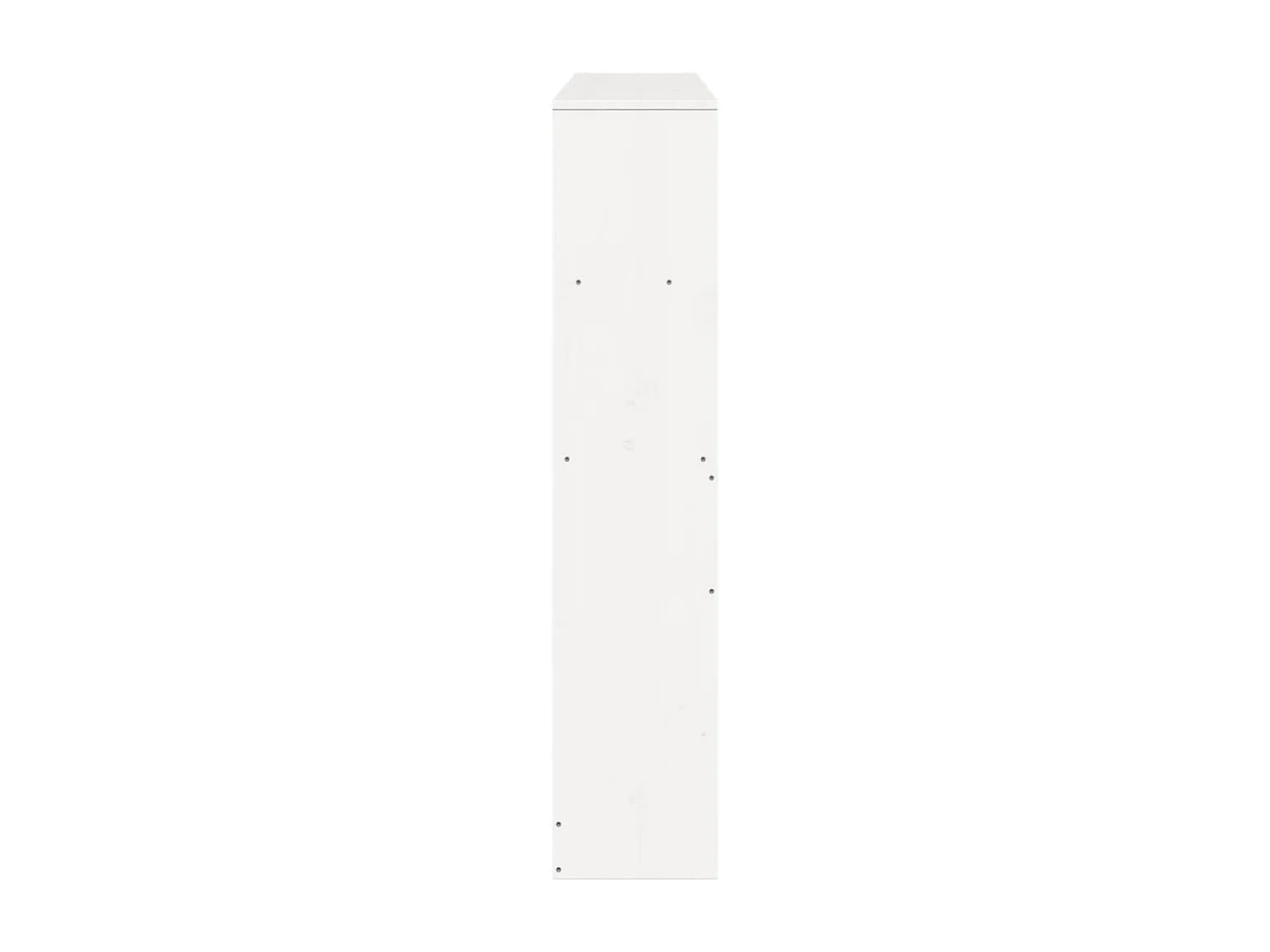 Testiera con Ripiani Bianca 140 cm in Legno Massello di Pino