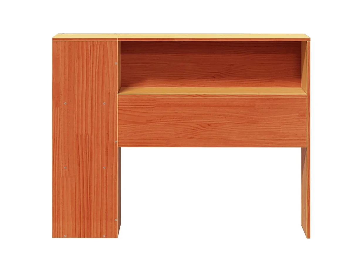 Tête de lit avec rangement cire marron 100cm bois massif de pin