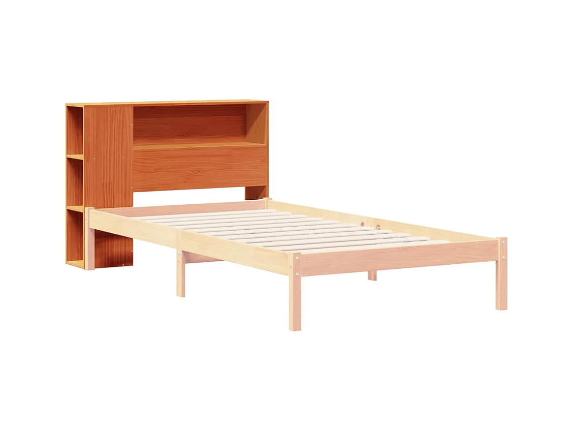 Tête de lit avec rangement cire marron 100cm bois massif de pin