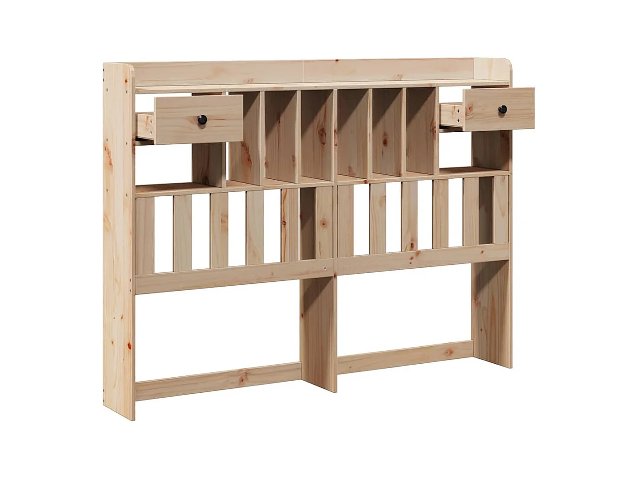 Tête de lit avec rangement 160 cm bois massif de pin