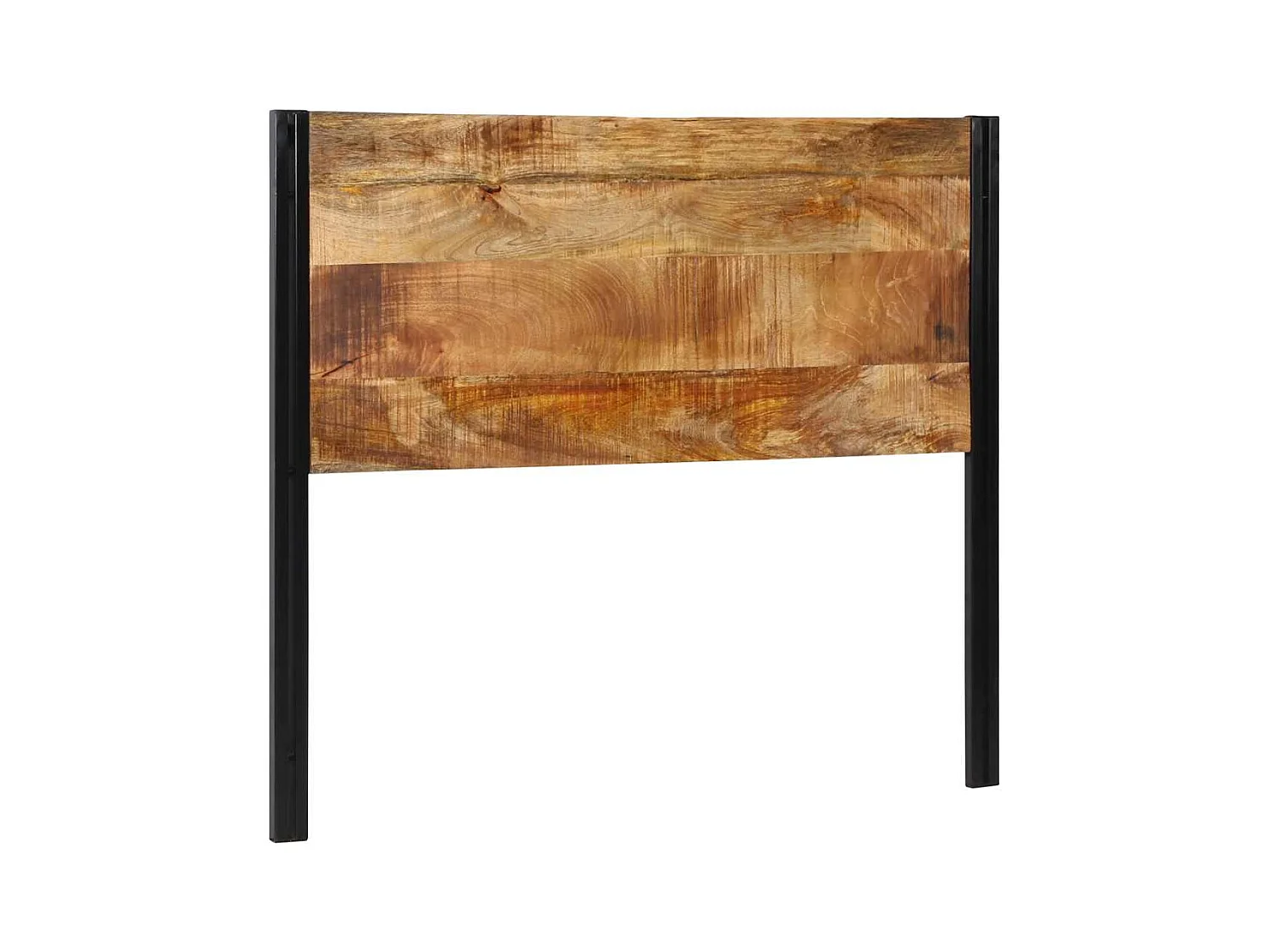 Tête de lit 120 cm bois massif manguier et fer