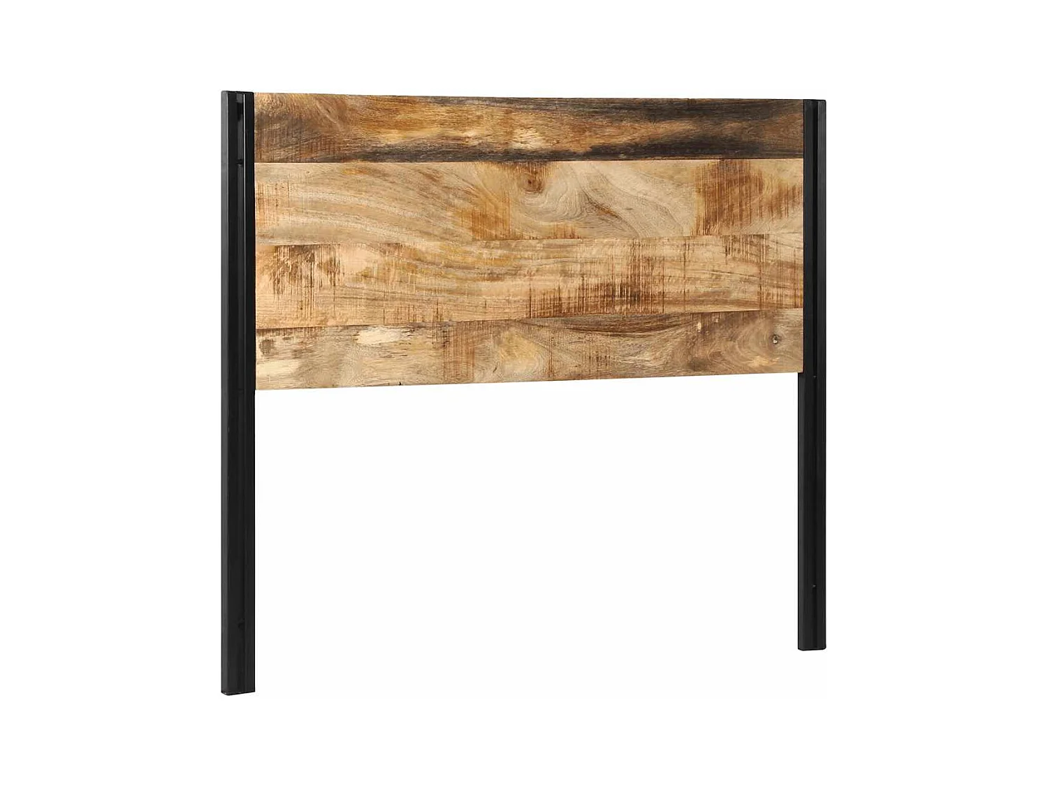 Tête de lit 120 cm bois massif manguier et fer