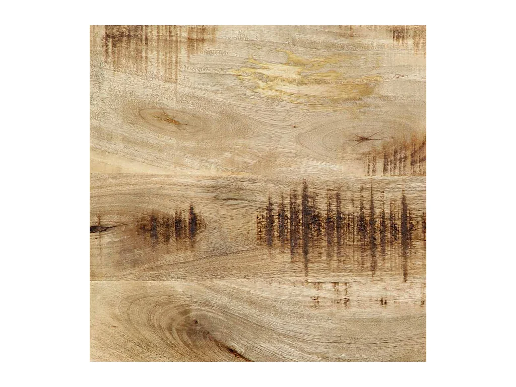 Tête de lit 120 cm bois massif manguier et fer