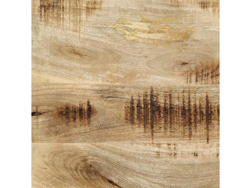 Tête de lit 120 cm bois massif manguier et fer