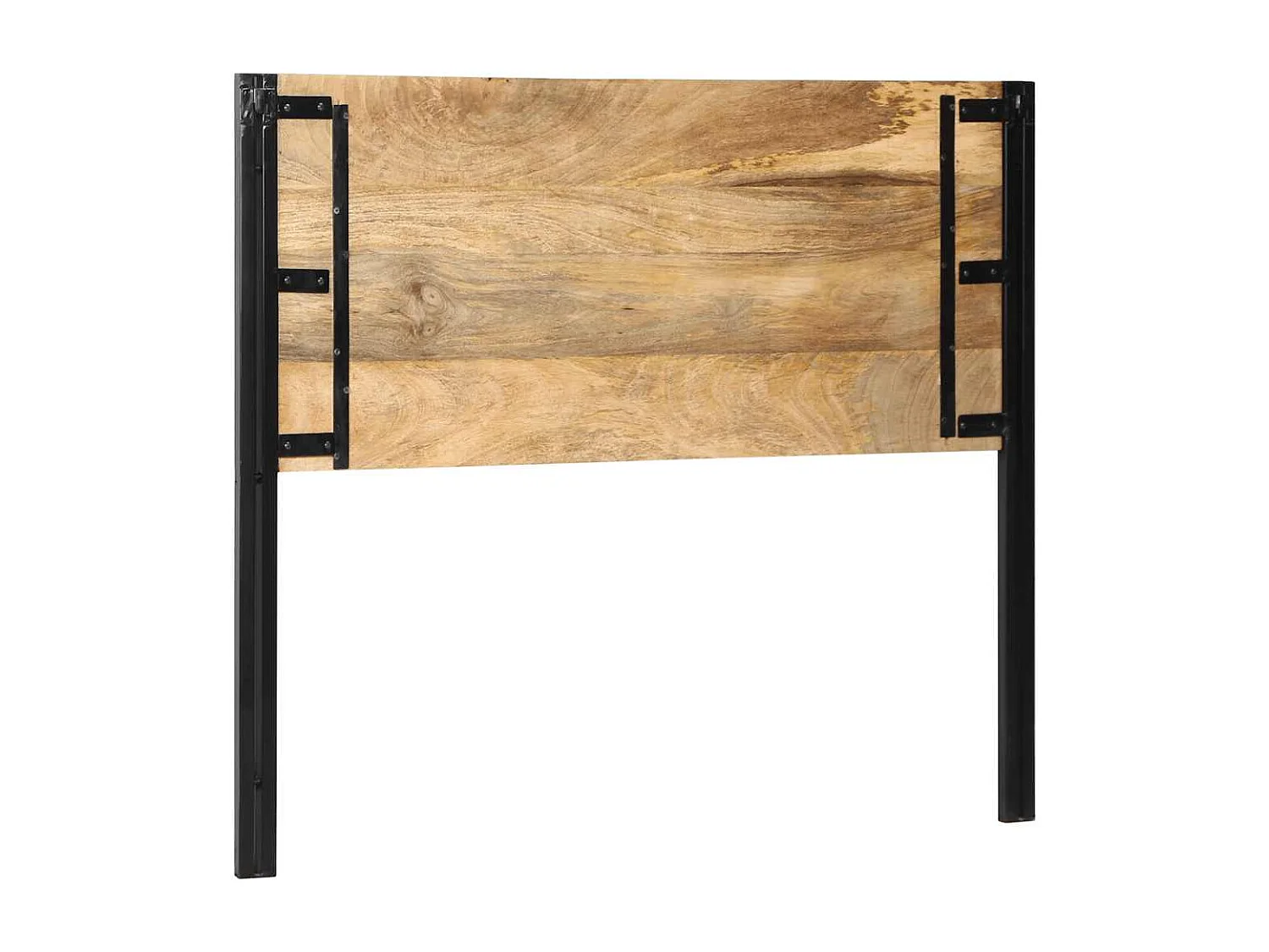Kopfteil 120 cm Massivholz Mango und Eisen