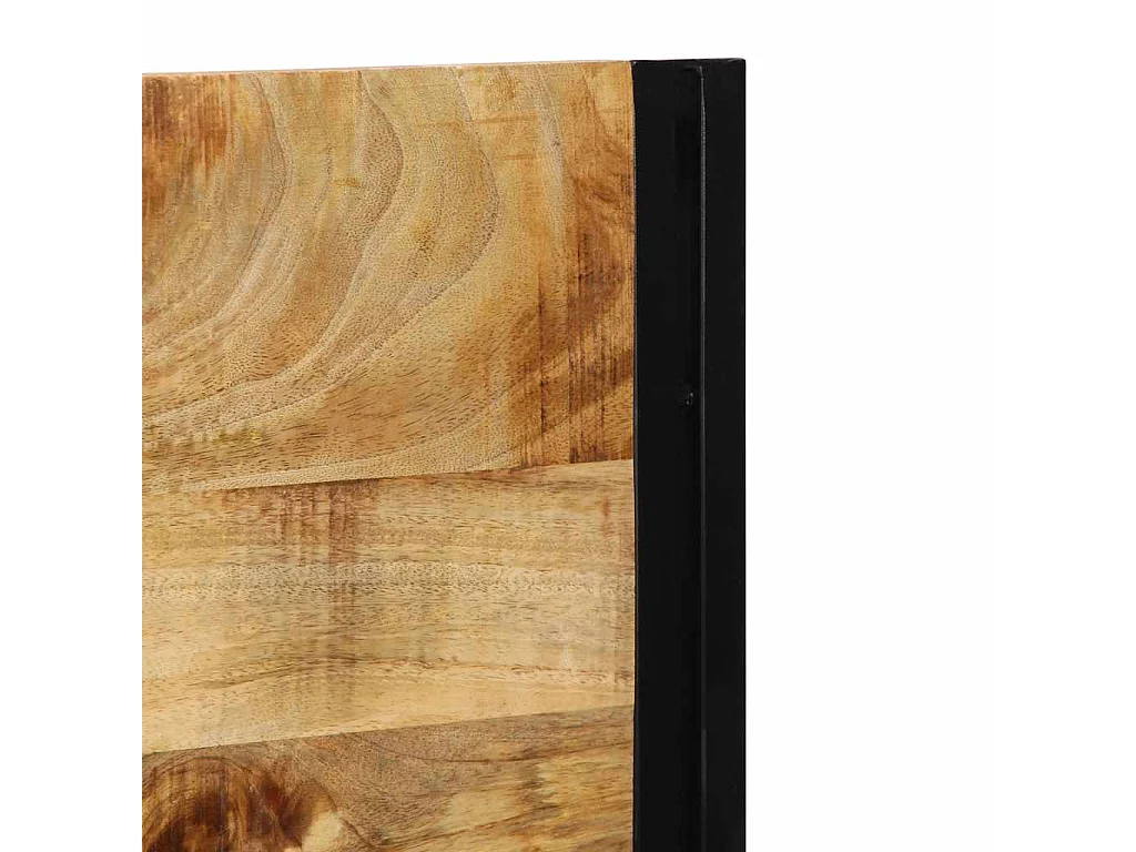 Hoofdeinde 120 cm massief hout mango en ijzer