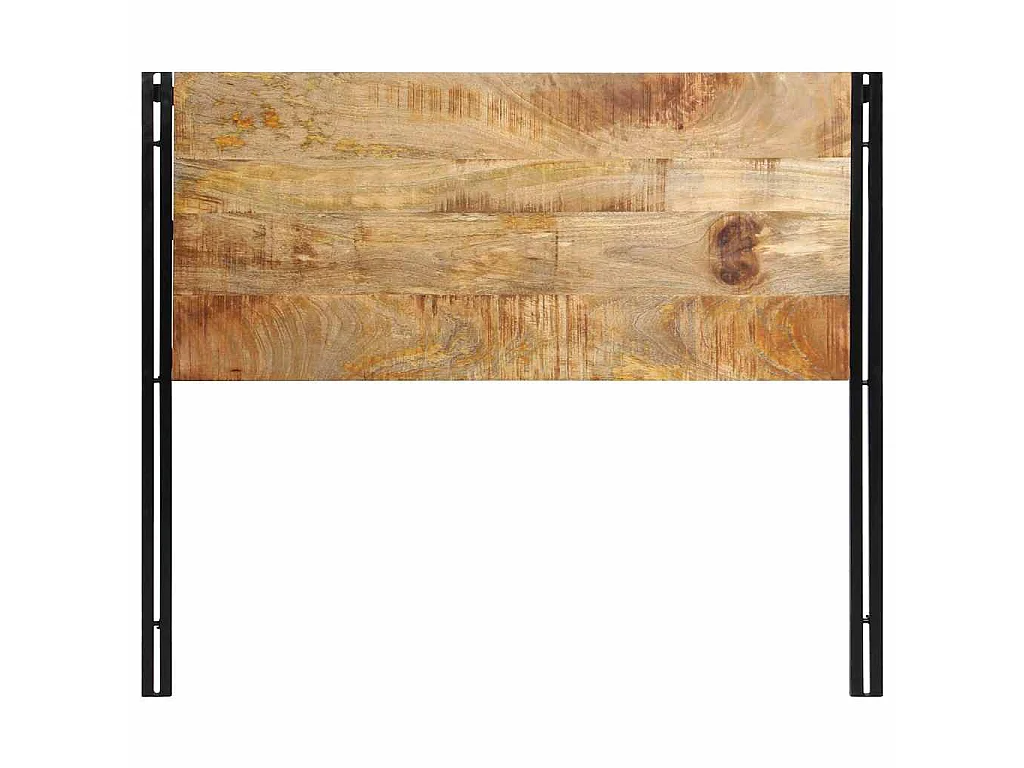 Hoofdeinde 120 cm massief hout mango en ijzer