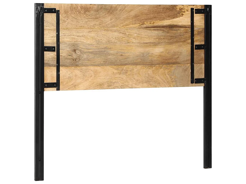 Hoofdeinde 120 cm massief hout mango en ijzer