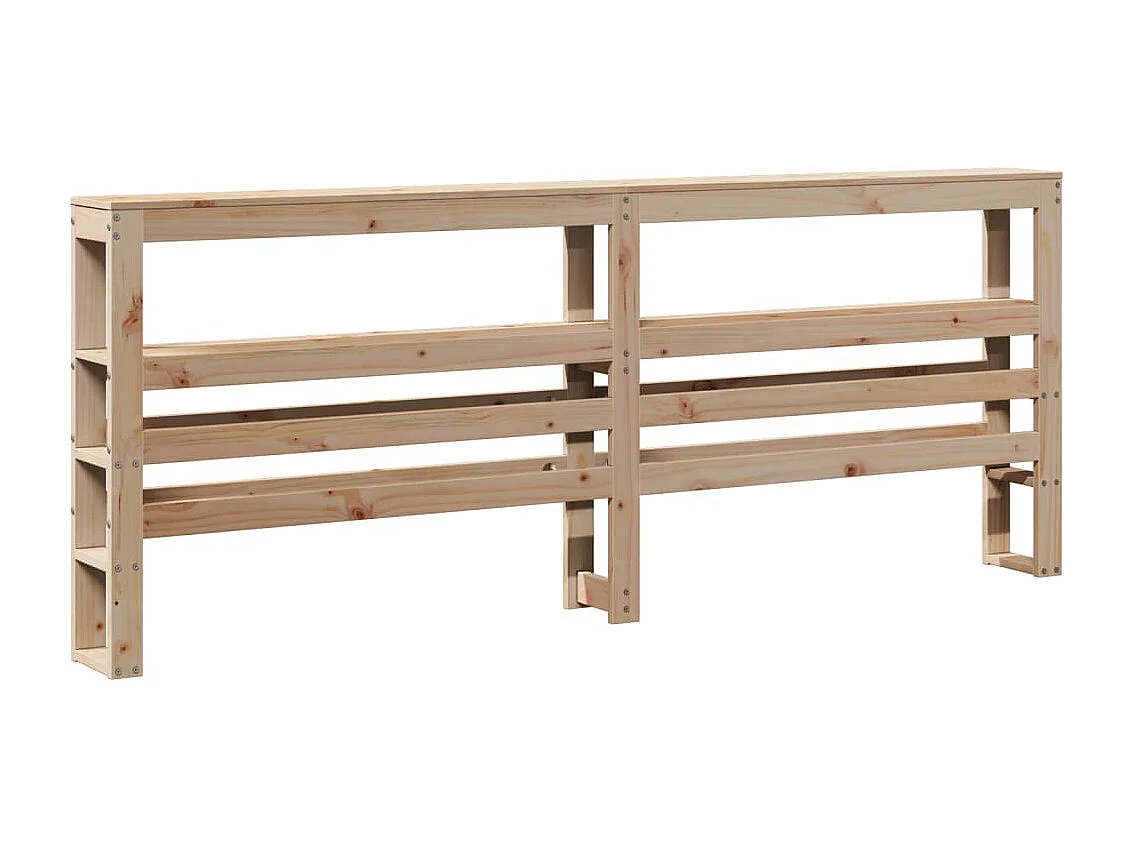 Kopfteil mit Ablagen 200 cm Massivholz Kiefer