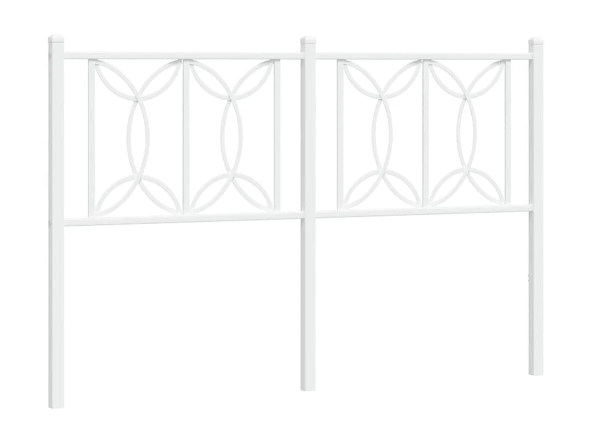 Cabeceira de cama 135 cm metal branco
