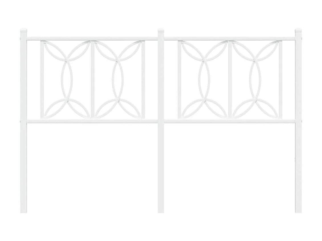 Cabeceira de cama 135 cm metal branco