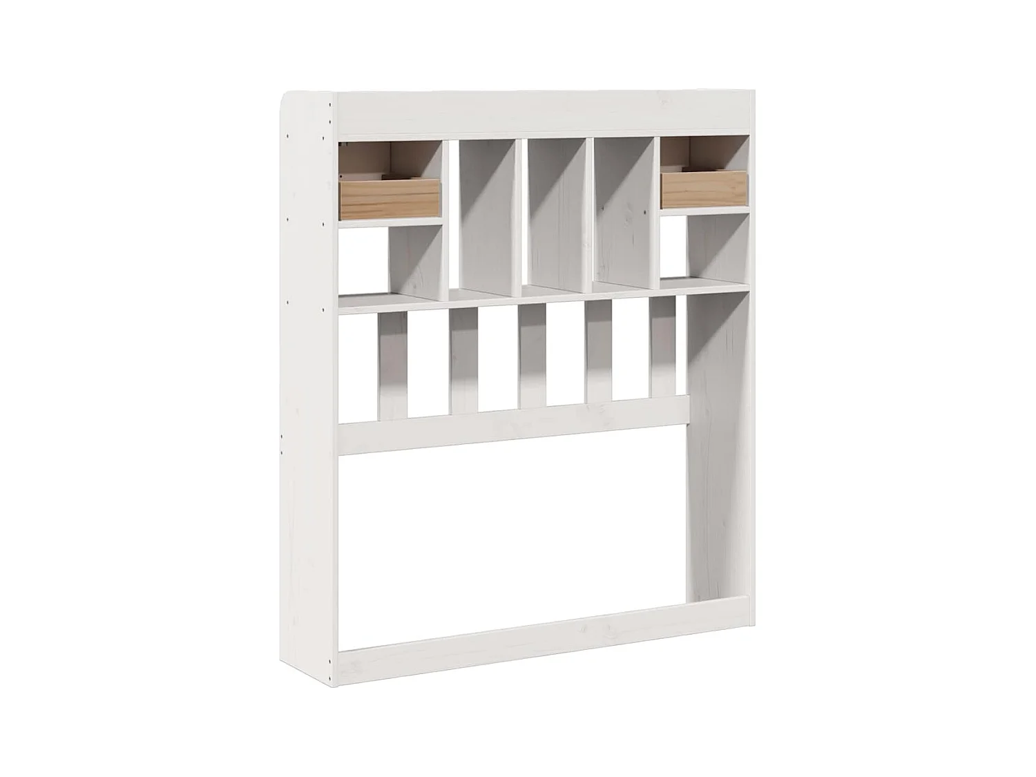 Tête de lit avec rangement blanc 75 cm bois massif de pin