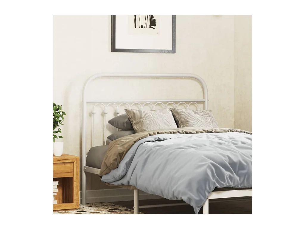 Testiera in Metallo Bianco 107 cm