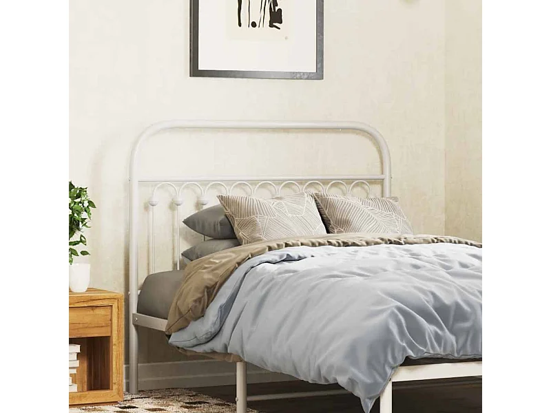 Tête de lit de remplacement métal blanc 100 cm