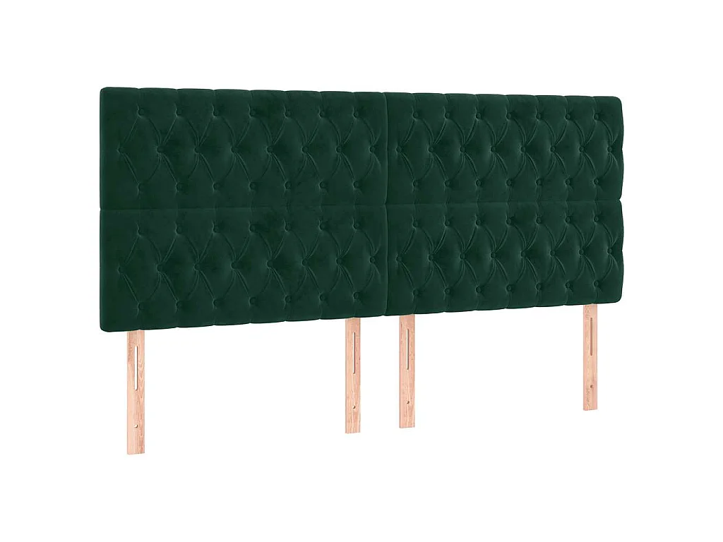 Tête de lit Vert foncé 180x7x118/128 cm Velours