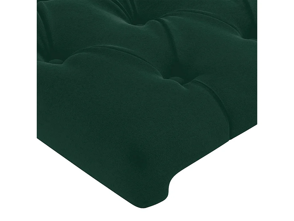 Tête de lit Vert foncé 180x7x118/128 cm Velours