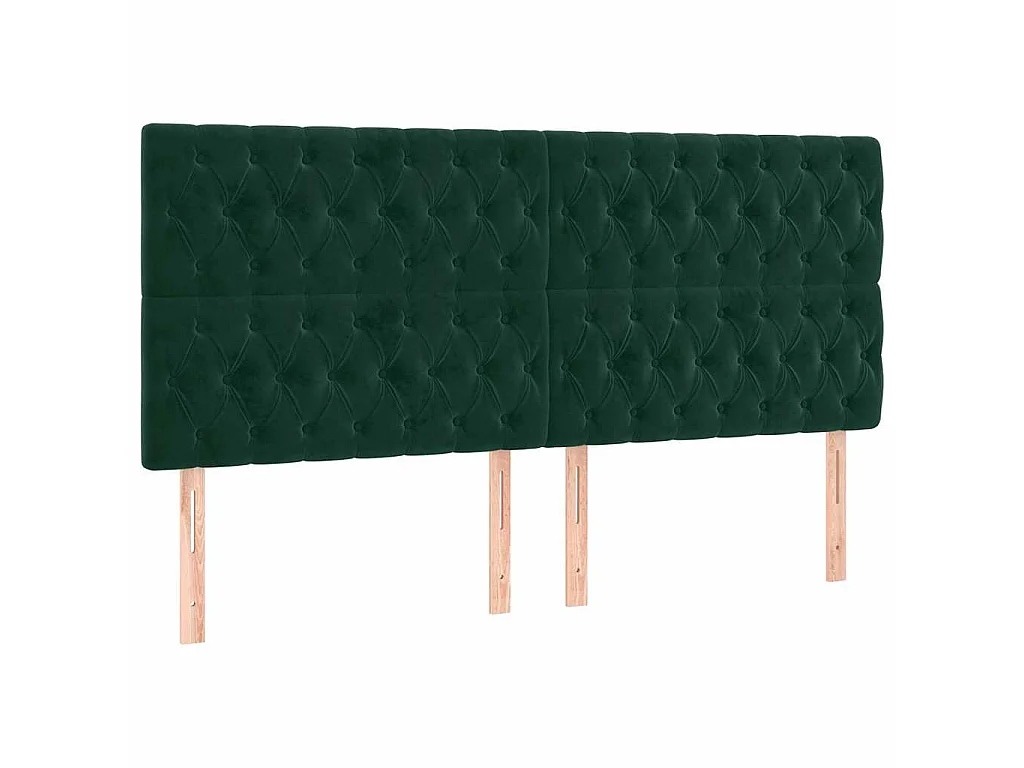 Tête de lit Vert foncé 180x7x118/128 cm Velours