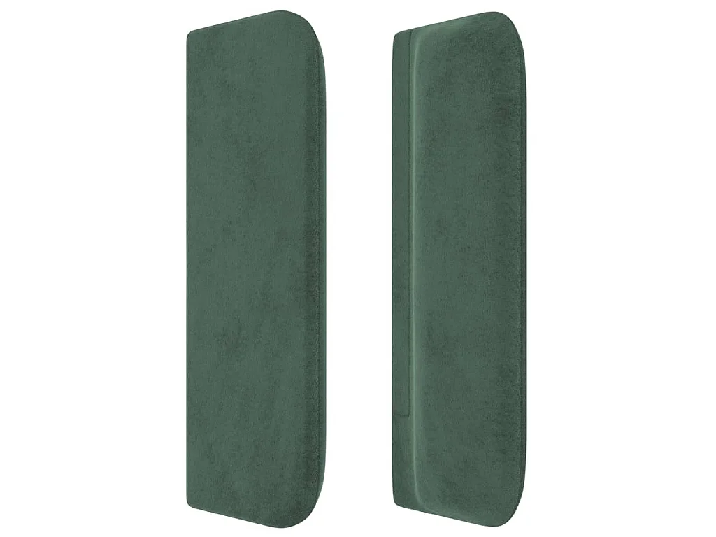Tête de lit avec oreilles Vert foncé 183x16x78/88 cm Velours